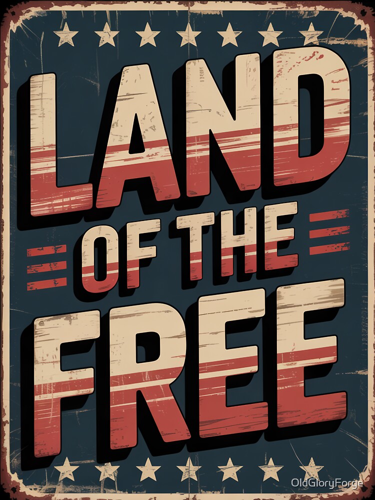 Grunge Americana Land of the Free by OldGloryForge