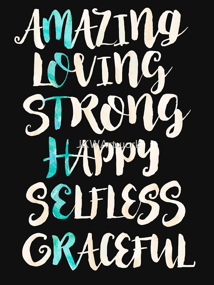 Mother Typography Watercolor | Mother's Day Gift | Christmas Gift For Mothers by JKWArtwork