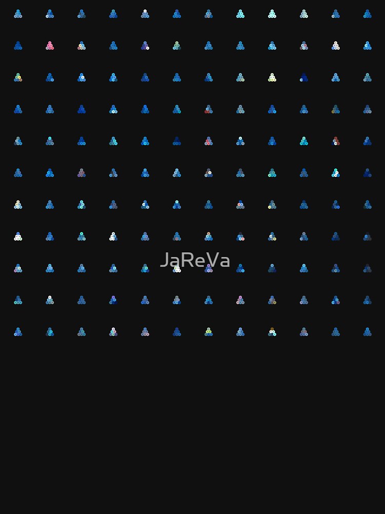 Printed image of blue sequins - pyramid shapes on classic blue background by JaReVa