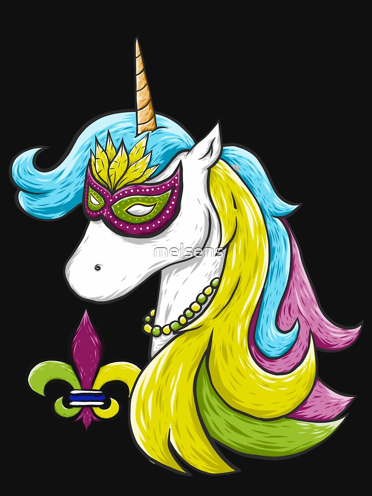 Mardi Gras Mask Unicorn Fat Tuesday Women Costumes Design by melsens