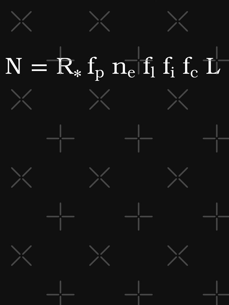 Drake Equation (White) by Planet9Design
