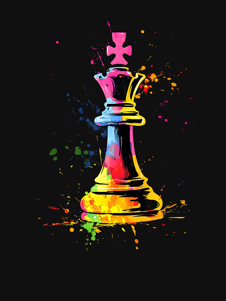 Colorful Chess Piece Chess Player by Boutkimaewab