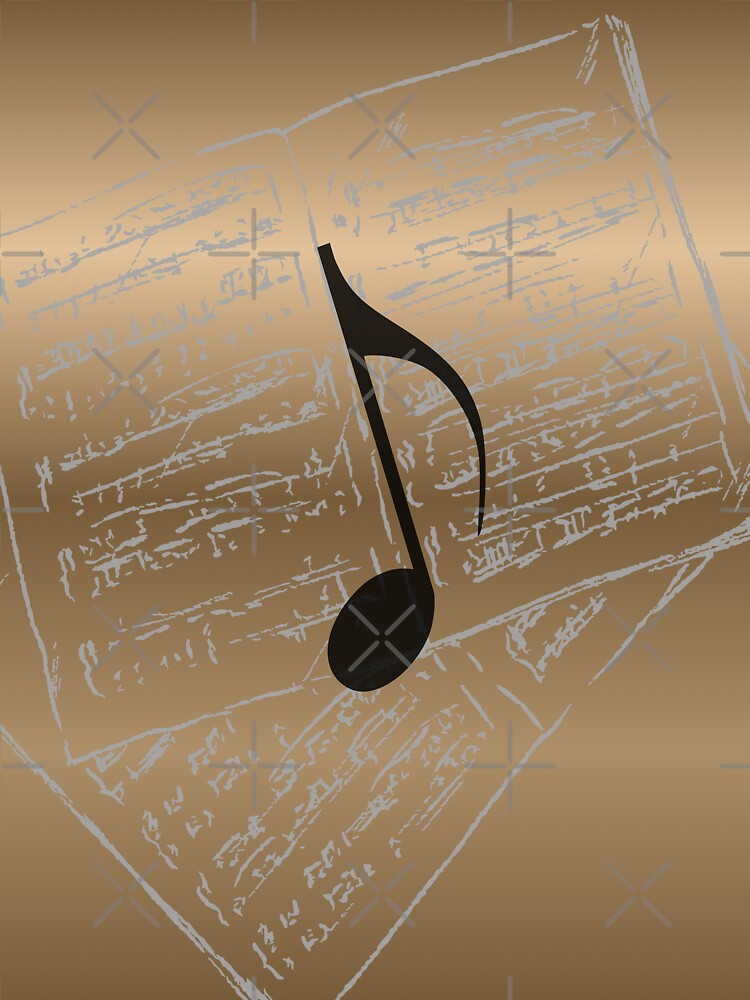 Take Note O The Music In Gold & Black by BrightrDayMusicArt