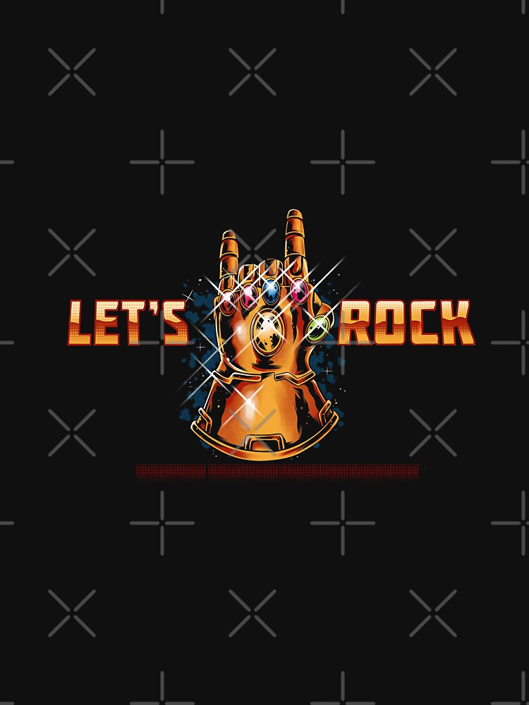Lets Rock T-shirt, Infinity Gauntlet Tee, InfinityTee, Rock music by Remember-When