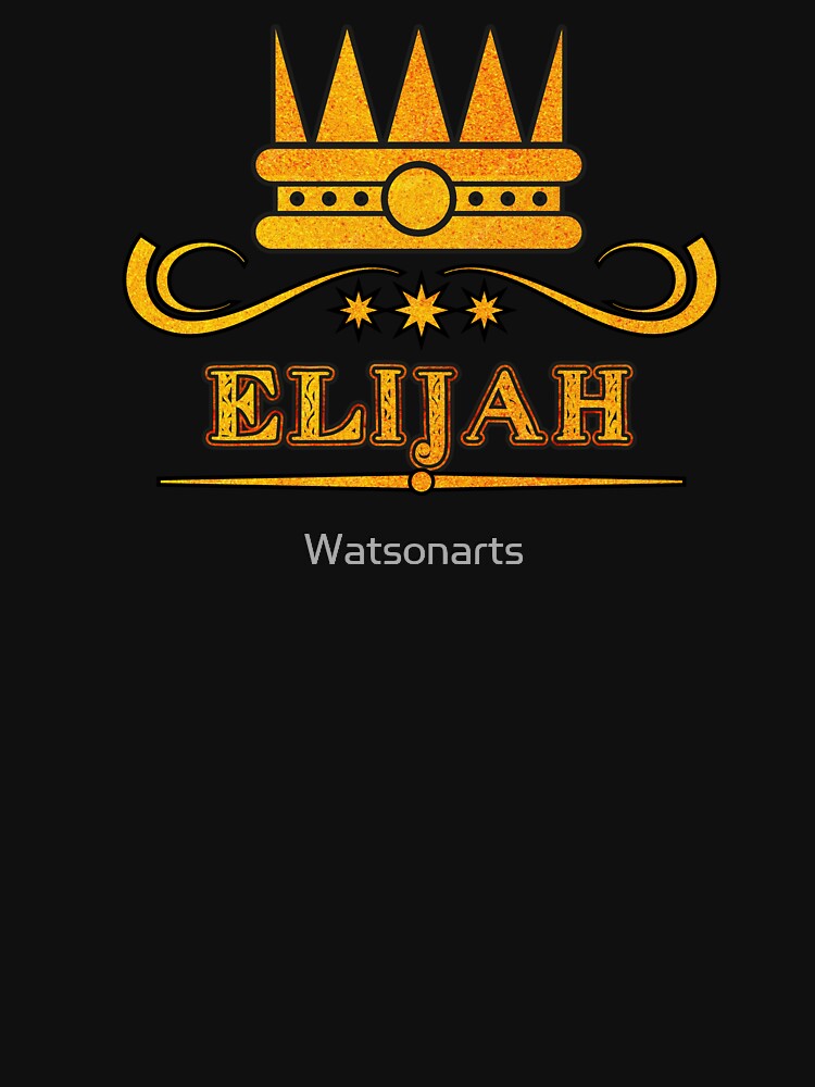 Elijah Personalized Funny & Unique Custom Name Design for Men, Teens, and Boys by Watsonarts