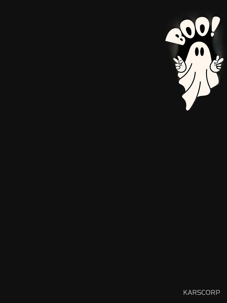 Ghost Retro Boo Graphic Printed T-Shirt by KARSCORP