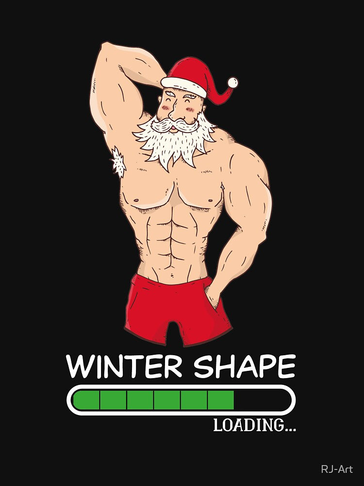 Winter Shape Training Xmas Geek Nerdy Ironic by RJ-Art