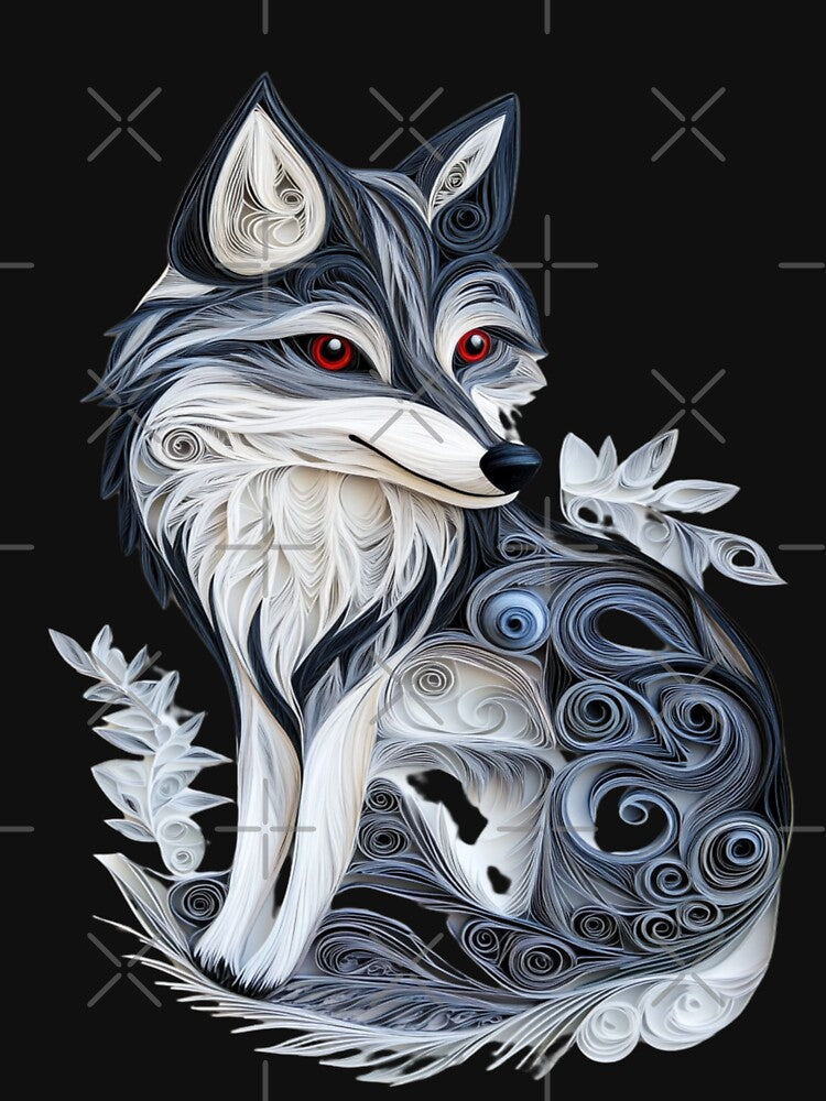 Cute Kawaii Wolf by PrintsByFrank
