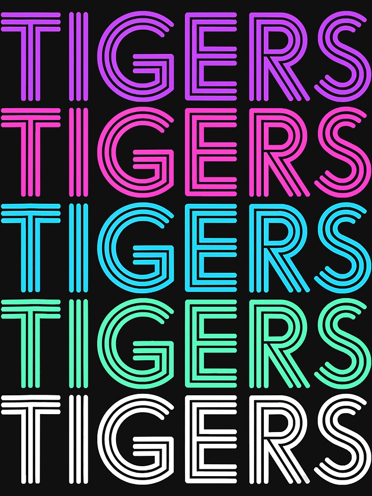 Retro Tiger Gift for Her Women or Girls T-Shirt by LenaEhrlichmann