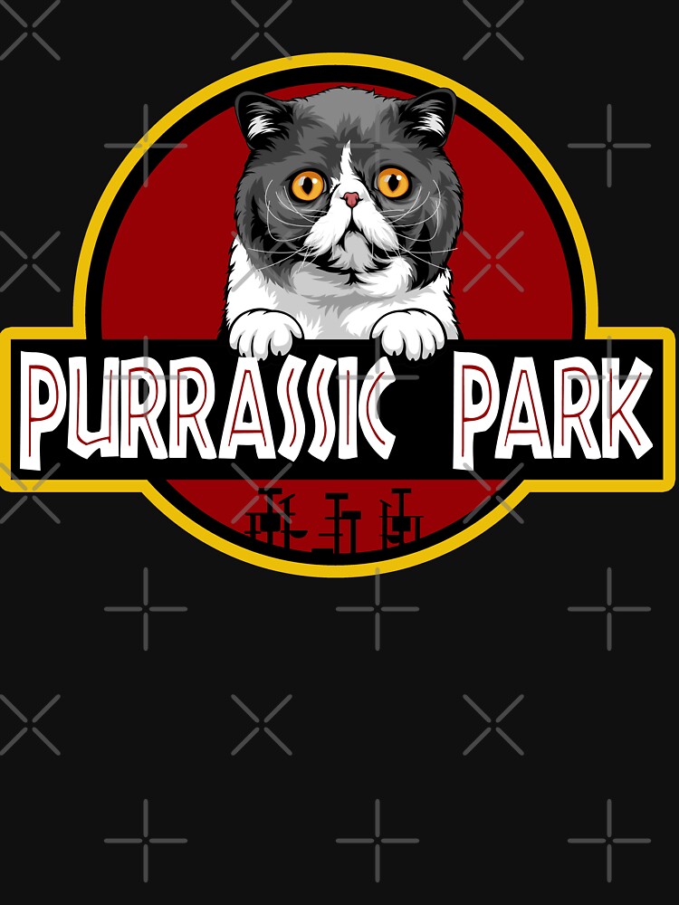 Funny Exotic Shorthair Cat Purrassic Park by Funny Shirts Matter