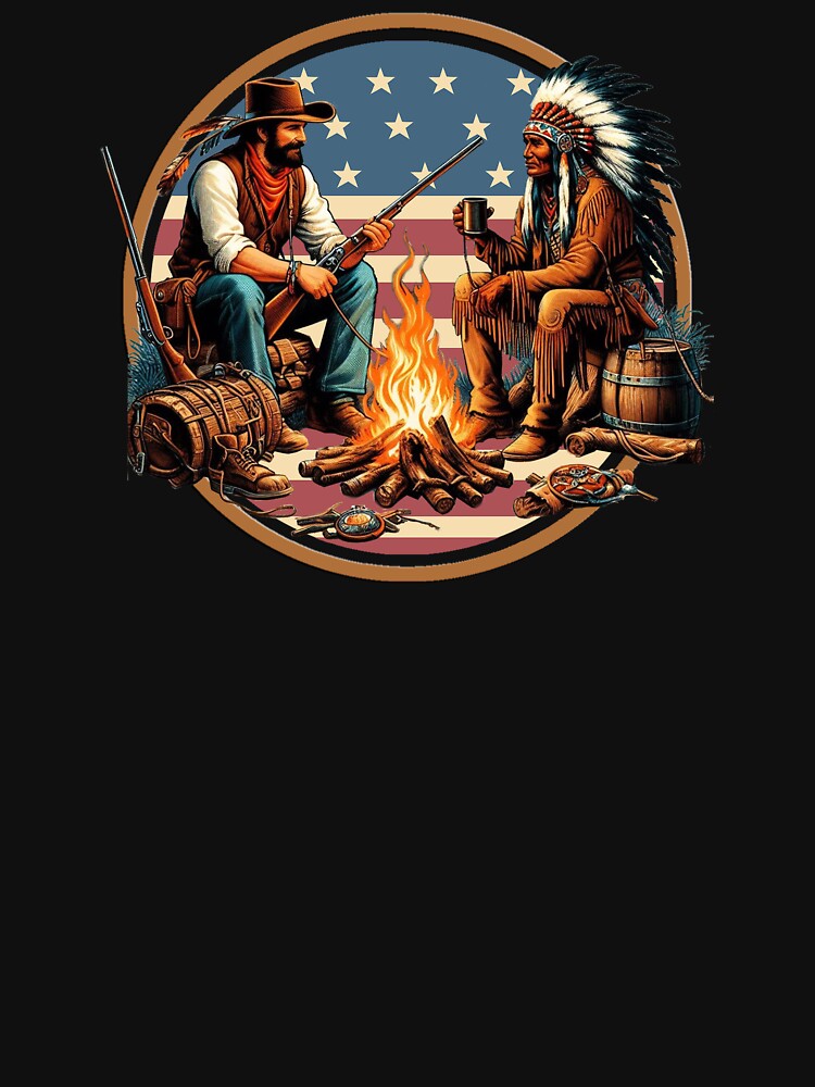 VINTAGE COWBOY and NATIVE AMERICAN INDIAN, CAMPING, OLD WEST by classic car craze