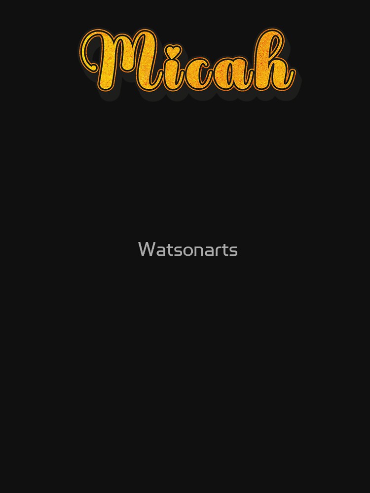 Micah Personalized Name Design with Heart | Funny Custom Gift by Watsonarts