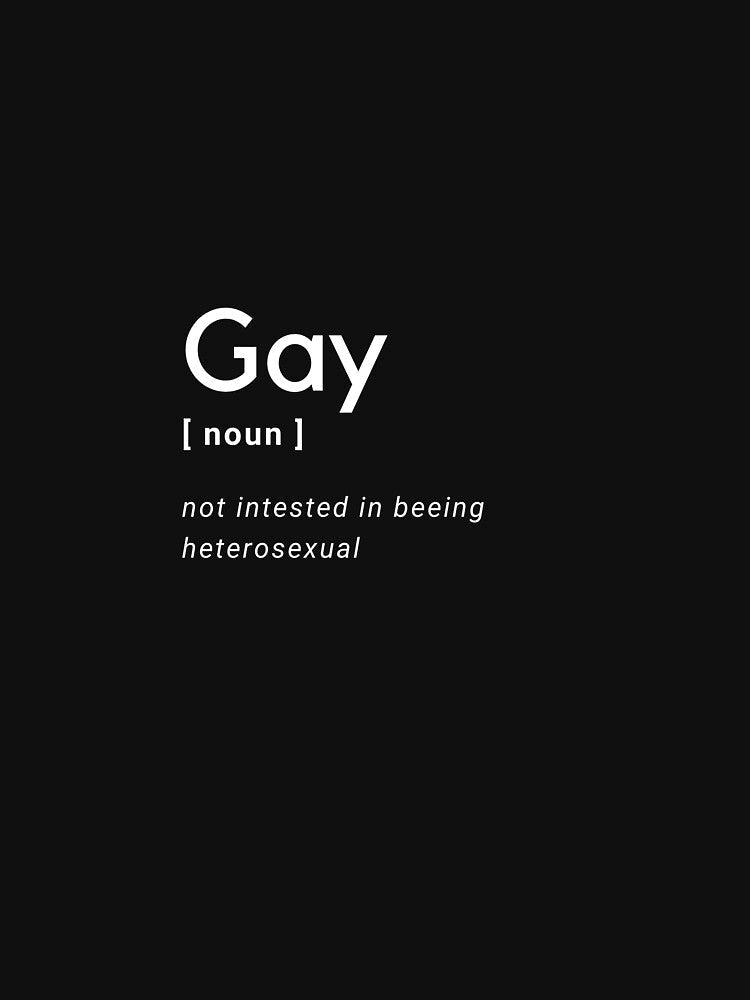 Gay Noun Funny Definition Dictionary Meme Design by popotamfriends