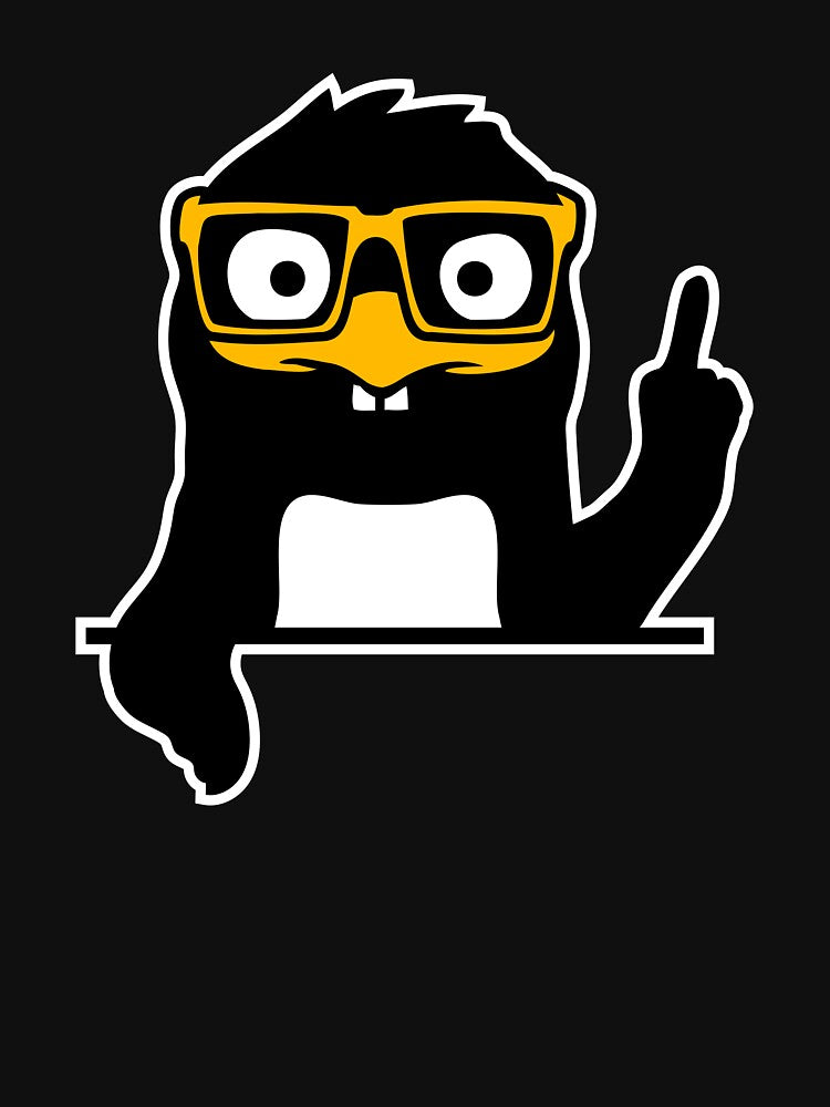 Penguin Nerd Glasses Finger Pointing Smug Funny Animal by shirt-o-mat