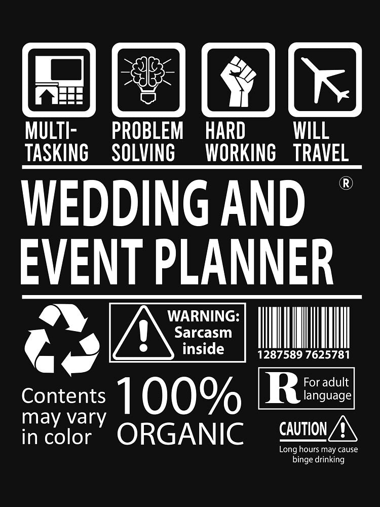 Wedding And Event Planner T Shirt - Multitasking Job Gift Item Tee by averiarnol