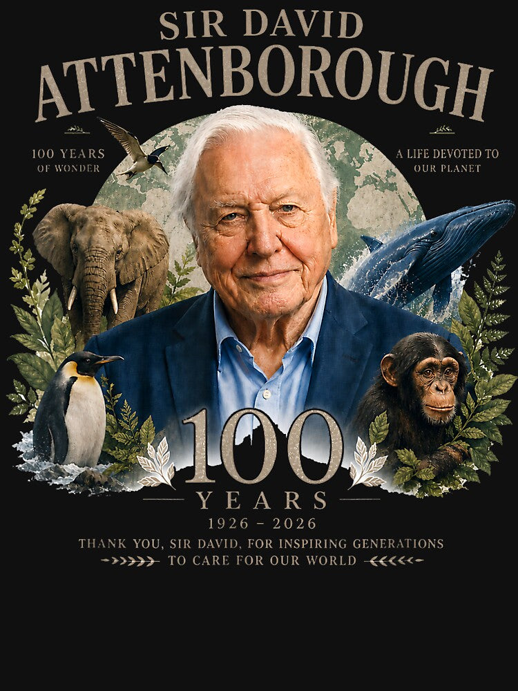 Sir David Attenborough 100 Years Birthday Wildlife Nature Legend by phoebelevine