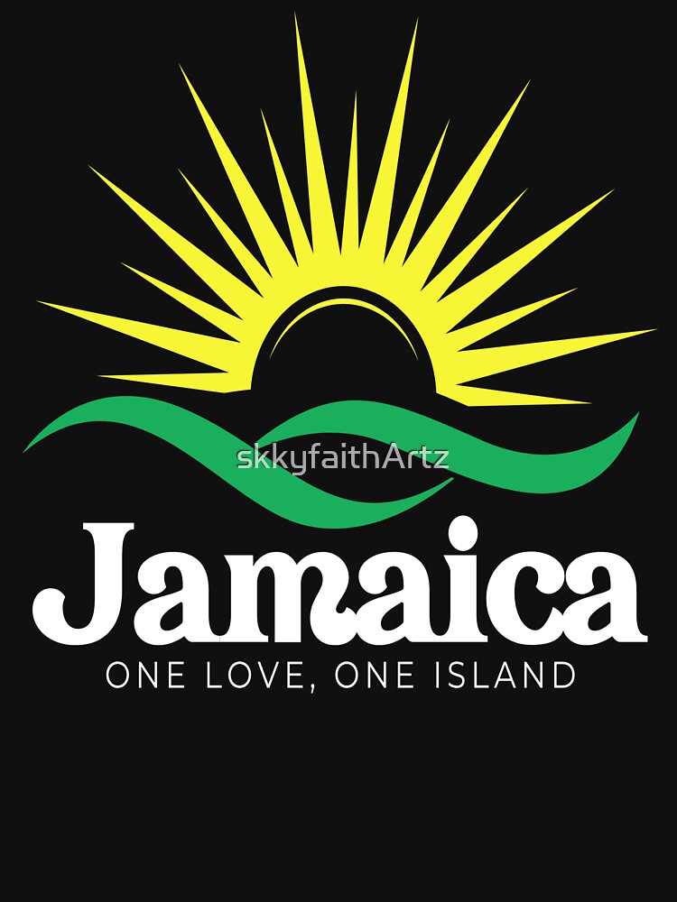 One Love, One Island Jamaican Flag by skkyfaithArtz
