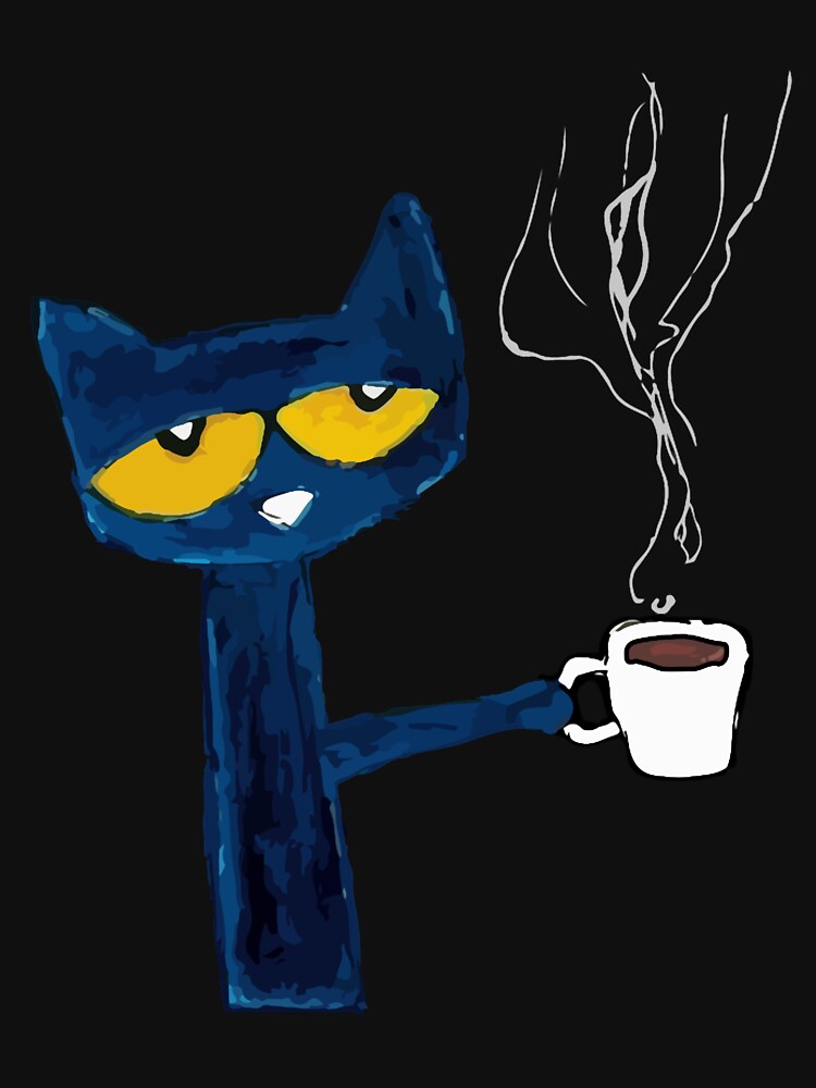 funny black cat drink coffee  Classic T-Shirt by juliett3dana