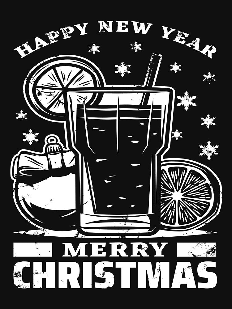 Christmas holiday with inscriptions cocktail lemon essential t-shirt by ougraz24