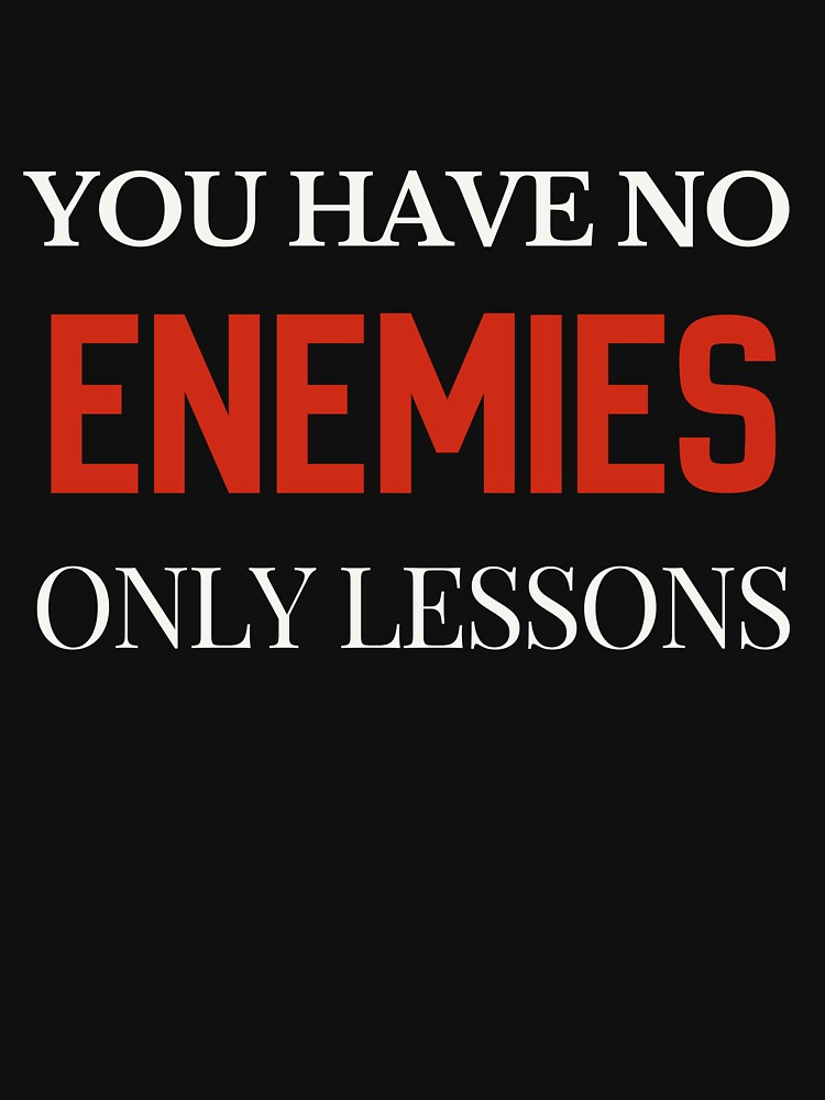 You Have No Enemies Only Lessons – Stoic Quote Minimal Typography Design by Graphizia