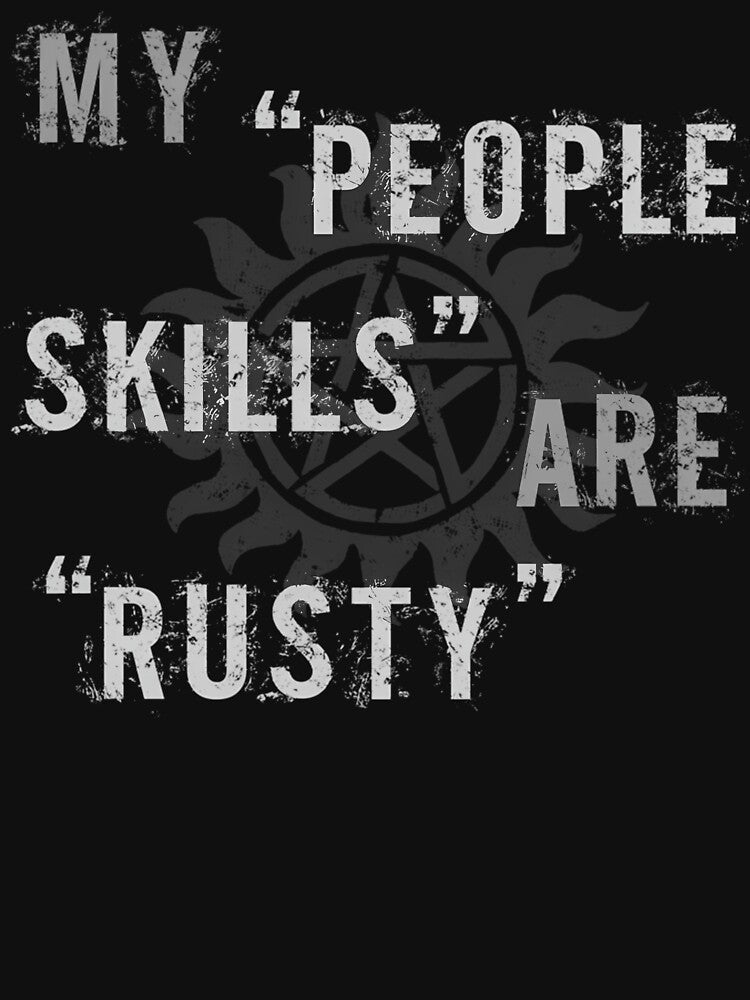 Supernatural Castiel 'People Skills' T-Shirt by krsicamar