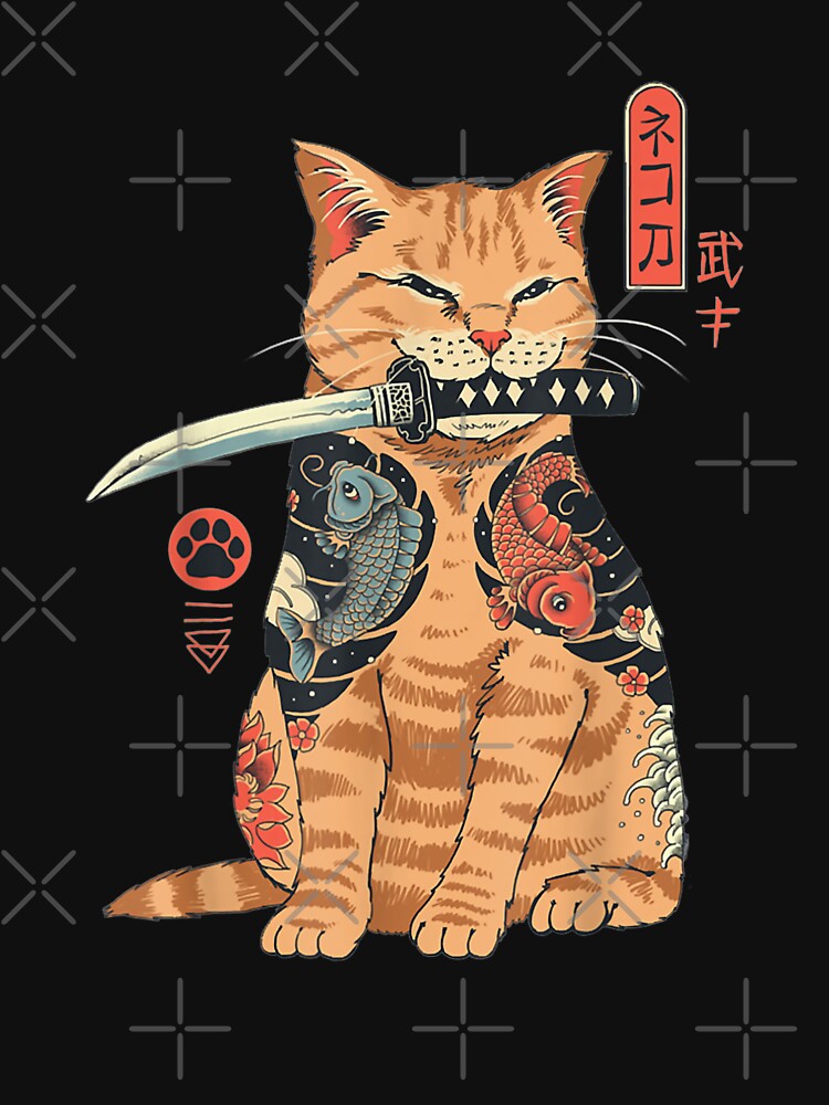 Cat Neko Catana Anime Art For Women Teen Girls Anime merc by Skali-Art