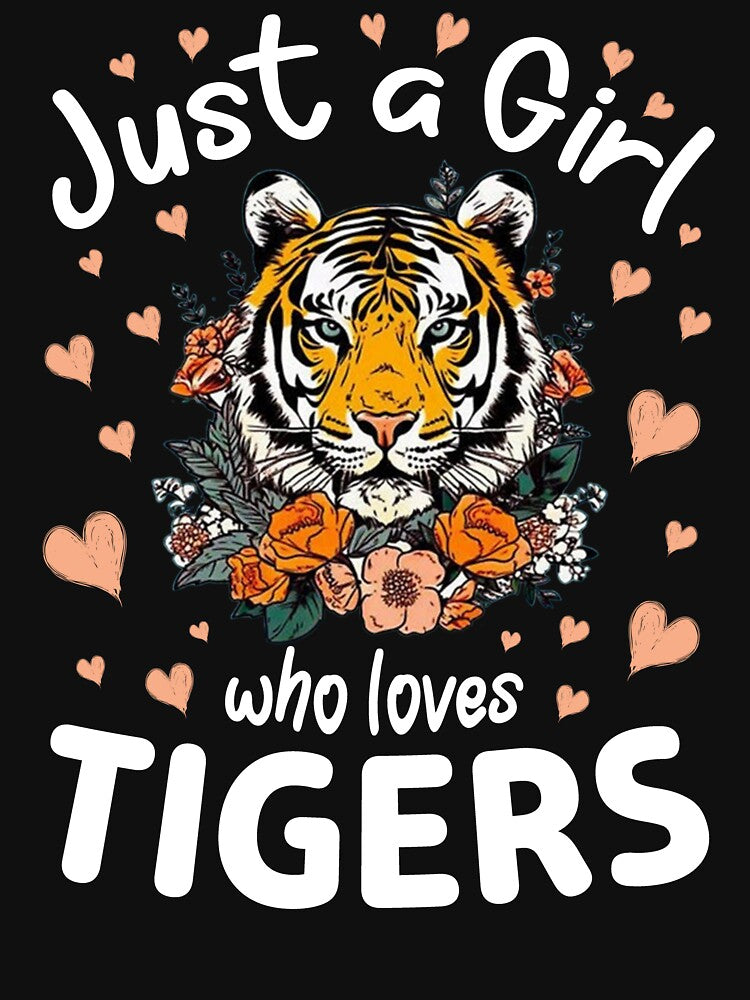 Just a Girl Who Loves Tigers T-Shirt by LarryMBrown