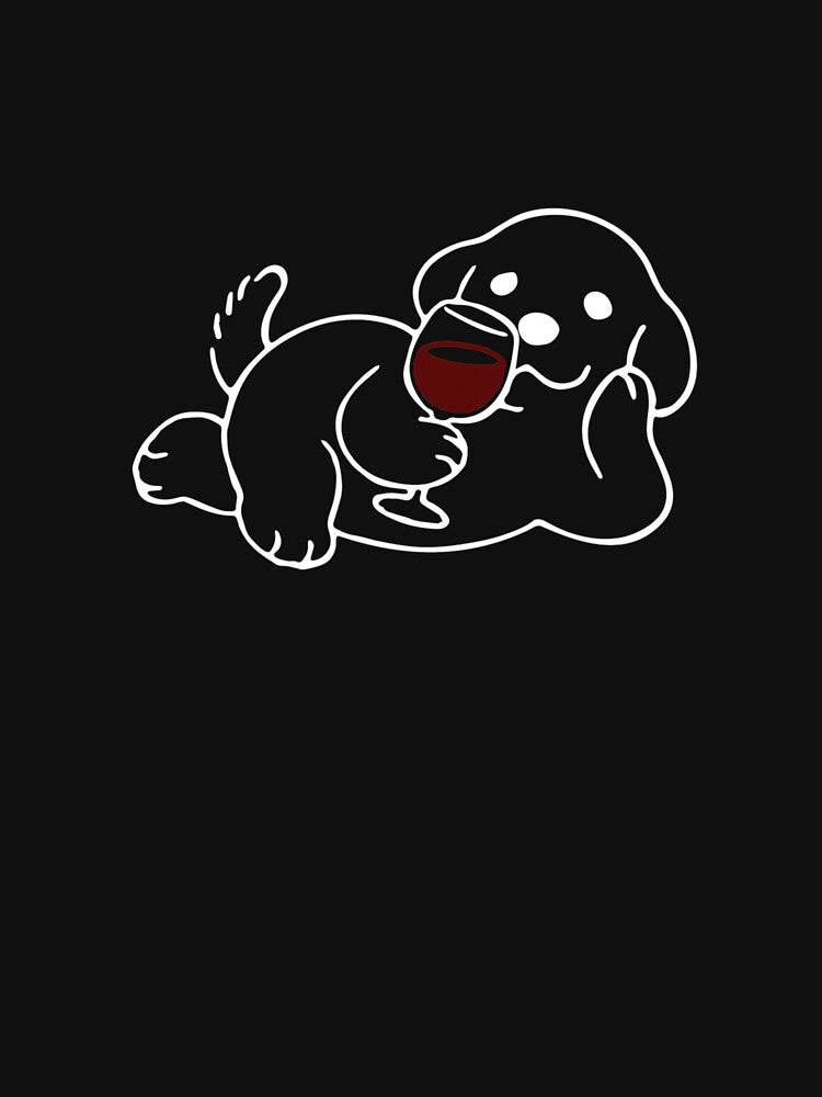 Dog Shirt, Funny Dog Shirt, Dog drinking wine Shirt, funny shirt by JuanKarlos