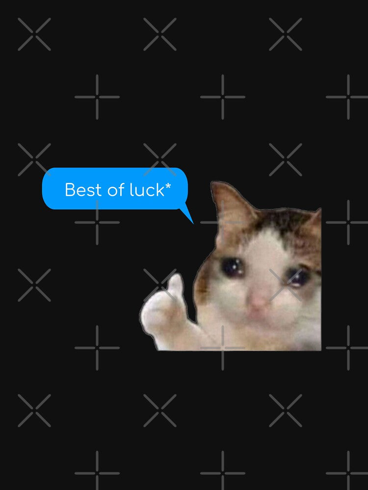 Best of luck funny cat by Yoko Meoko
