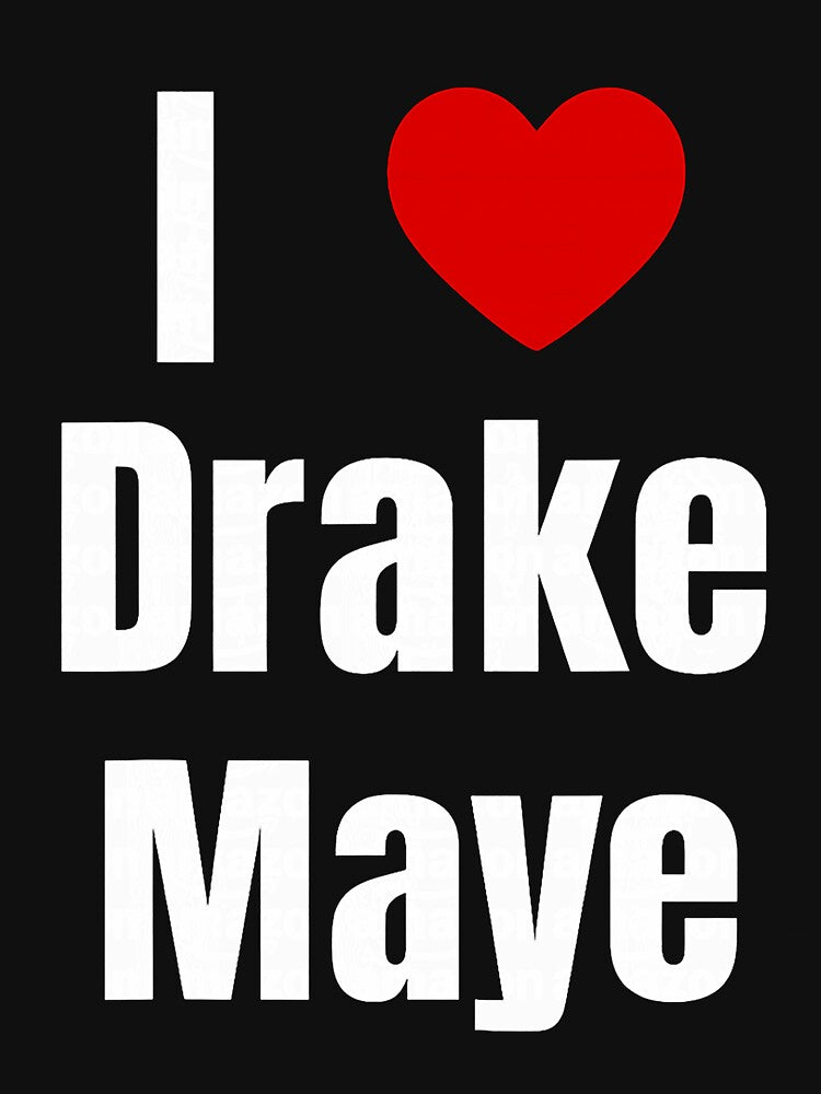 I Love Drake Maye Football Bold Heart Statement by cerima
