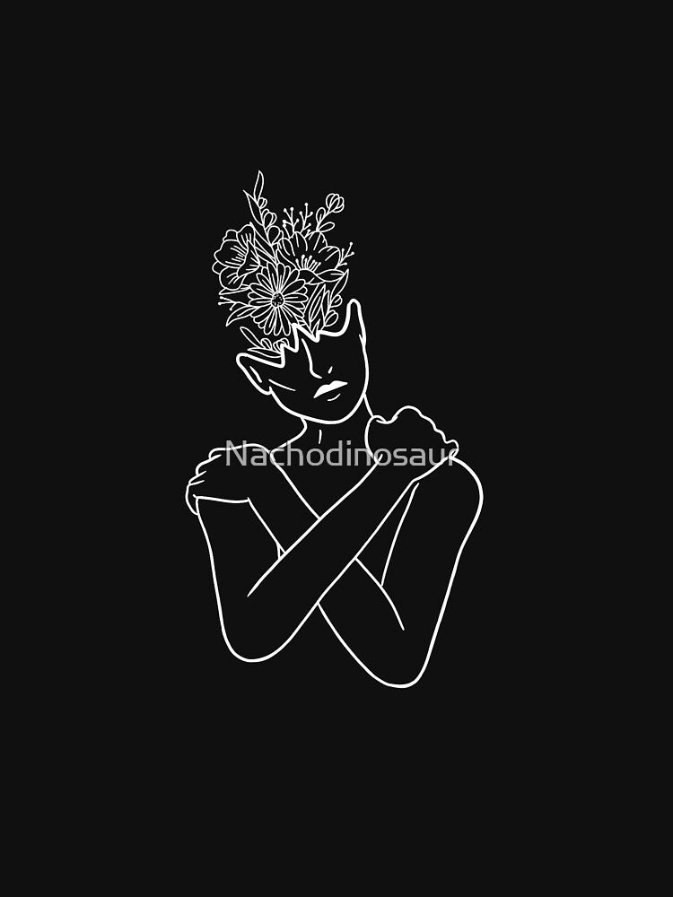 Flower line girl inverted by Nachodinosaur