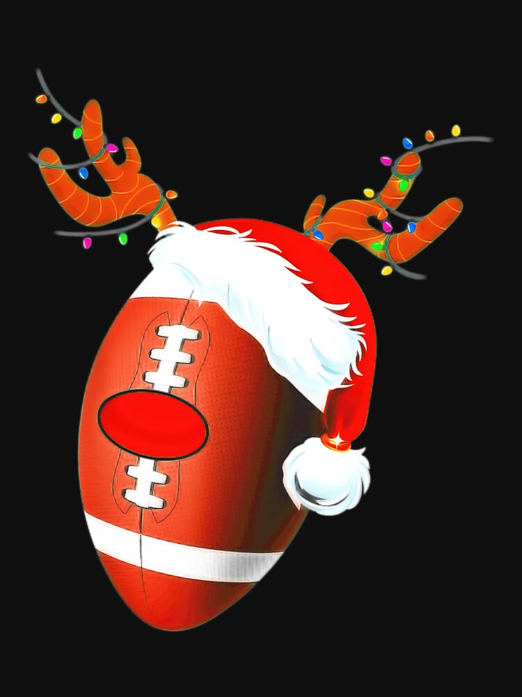 Christmas Football Ball Santa Hat Reindeer Xmas Boys Men by alliancepowerfu