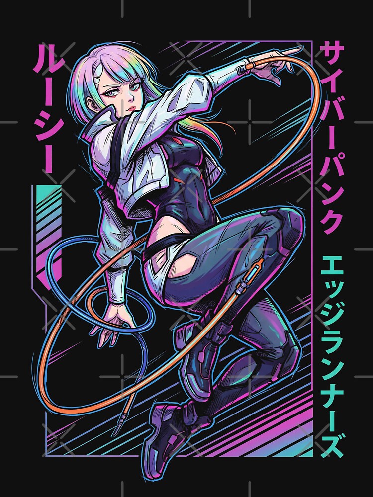 Lucy Cyberpunk Edgerunners Red Purple Eyes Street Samurai Icon by Senpaiwaves