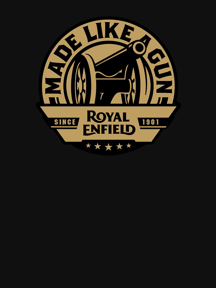 black old gold vintage royals enfield by veloaxaline