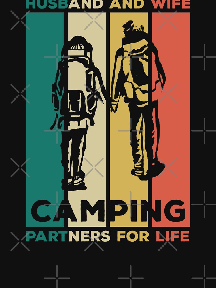 Husband And Wife Camping Partners For Life Married Matching Vintage by Crazy Trendy Designs