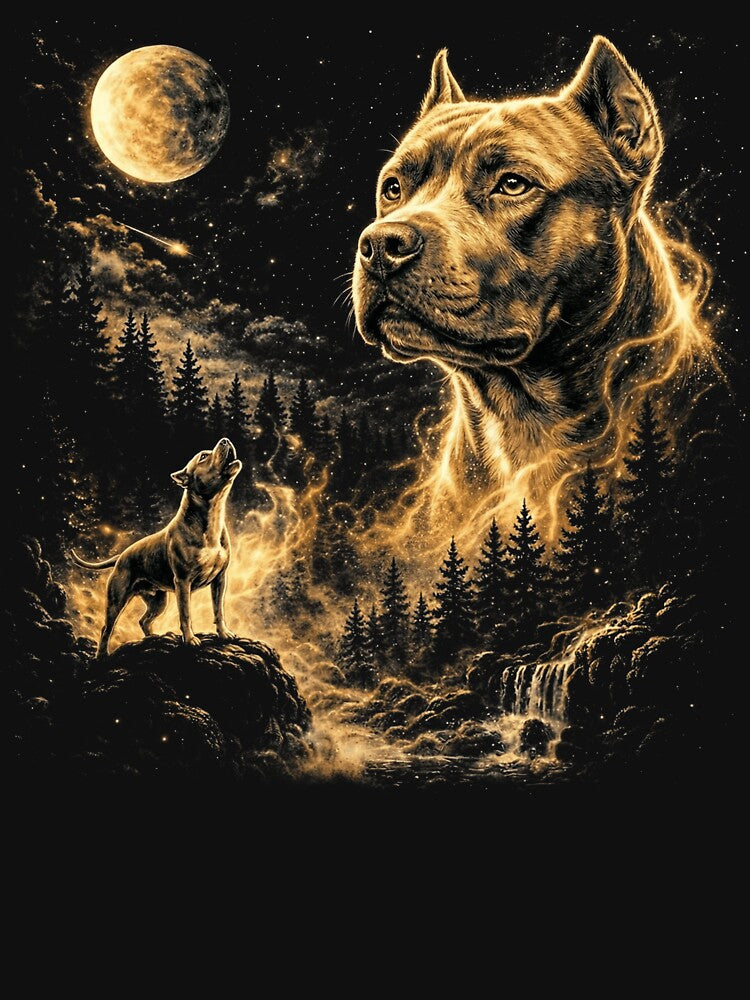 Pitbull Howling At The Moon Wolves Meme Mystic Nature Wildlife by jakaun