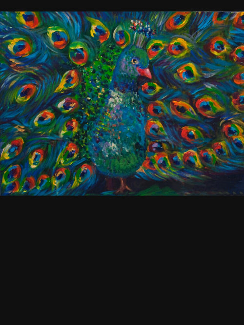 A vibrant peacock by Agnieszka Gajewska art