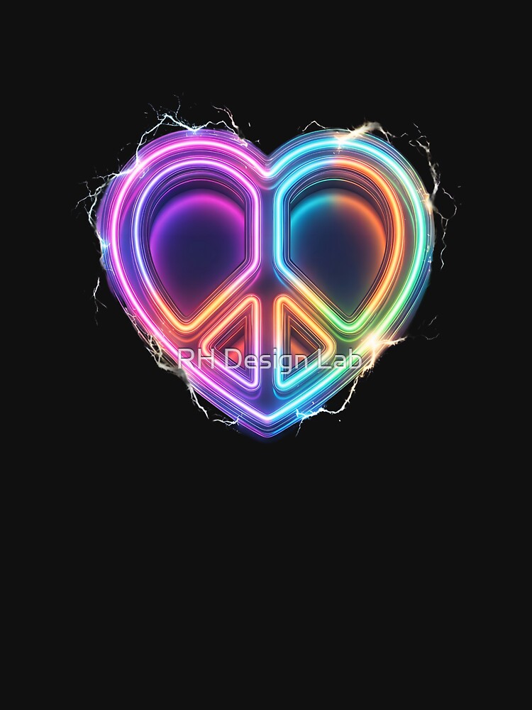 Neon Heart Harmony by RH Design Lab