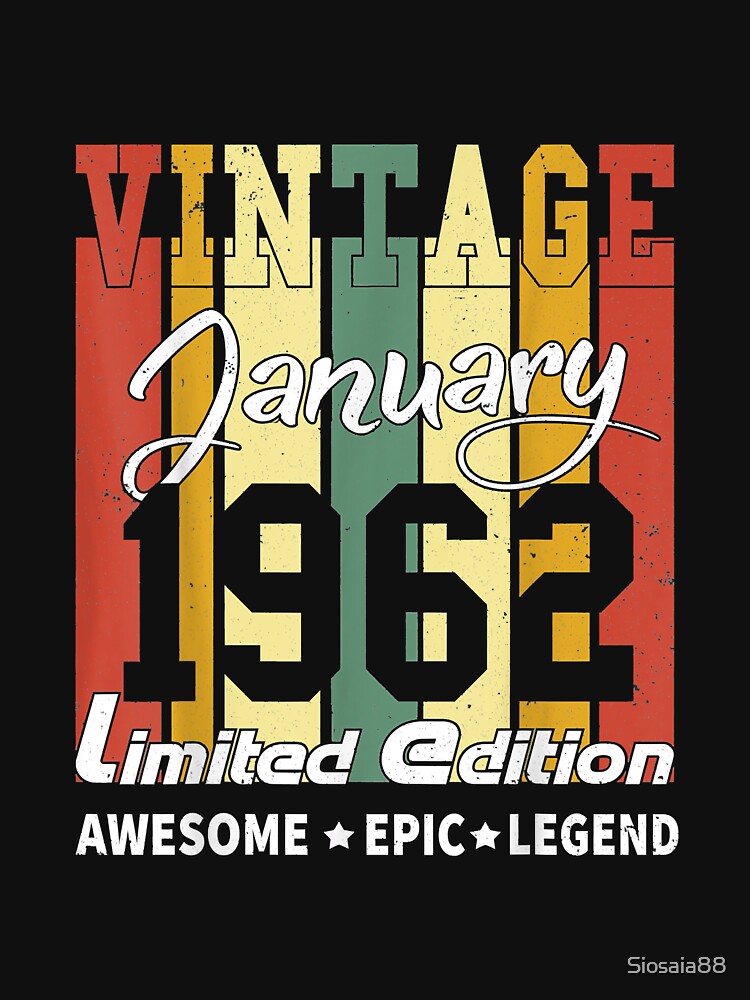 Vintage January 1962 Limited Edition Birthday Gift by Siosaia88
