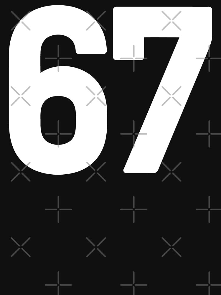 Bold Number 67 Minimalist by Digital Art Works  Hub