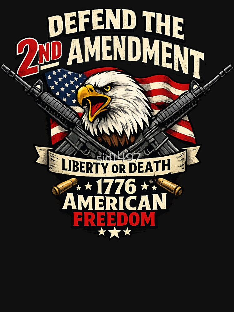 2nd Amendment Patriotic Eagle Freedom Vintage USA Graphic by SidTastic