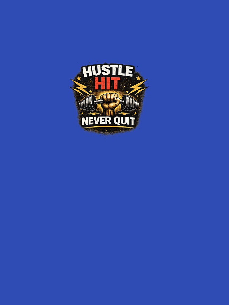 Hustle Hit Never Quit – Gym Motivation Workout Quote by TheTrendVerse