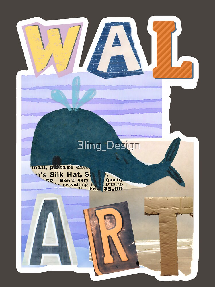 WHALE ART - Scrapbook Style by 3ling_Design