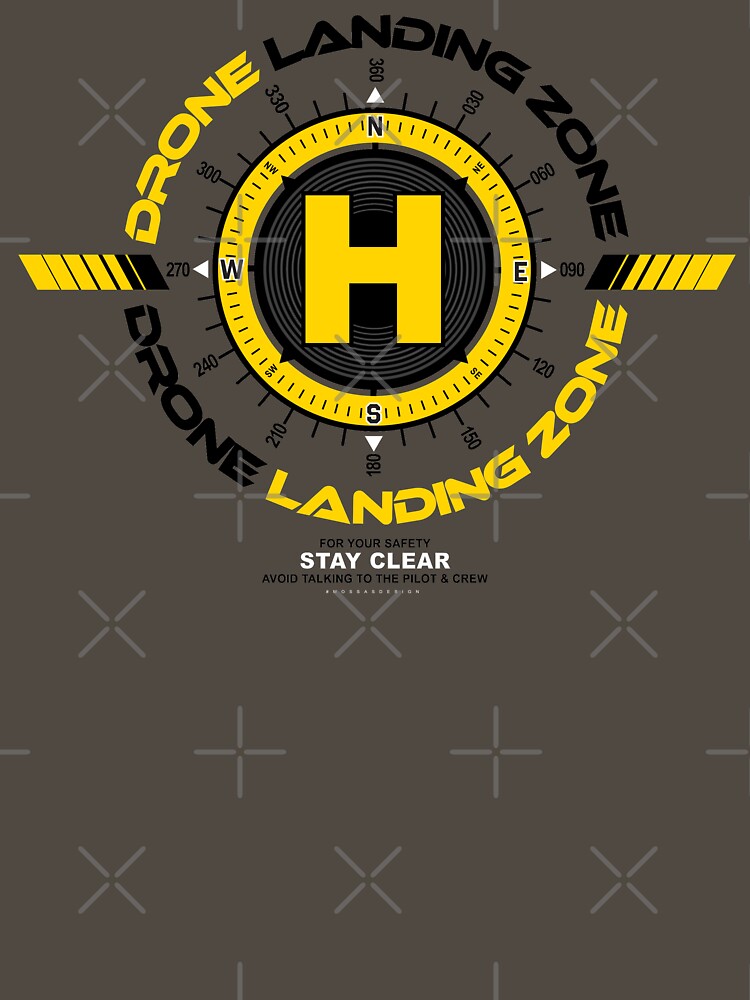 DRONE LANDING ZONE SIGN - DRONE OPERATOR, Drone ART - Limited Edition - Worldwide Print by #mossasdesign