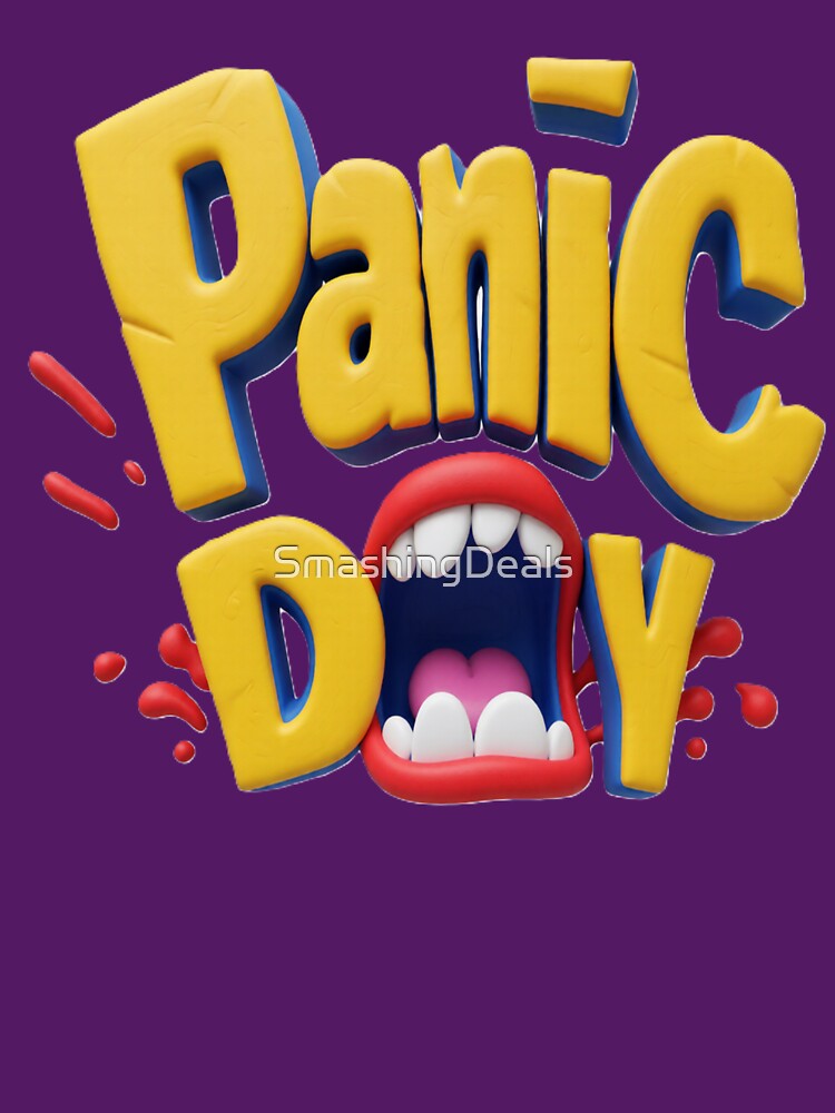 panic day scream colorful typographic scream design by SmashingDeals