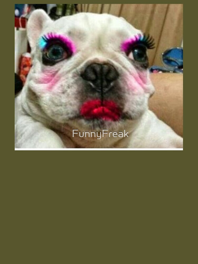 dog with makeup on by FunnyFreak