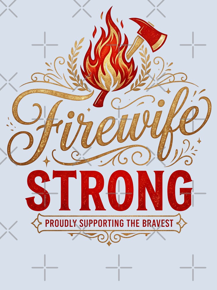 Firefighter Wife Gift – Firewife Strong Proud Hero Family by Im-Ara