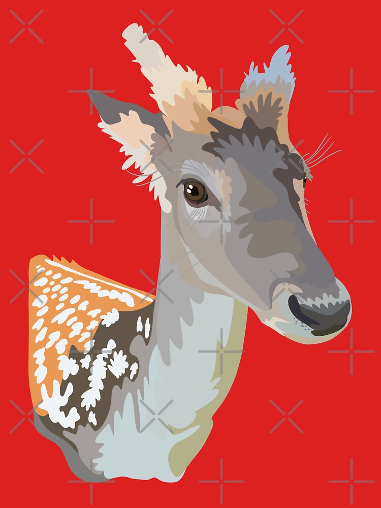 F is for Fallow Deer, Fallow Deer | Woodland Mammal & Wildlife Art Design by PrettylittlepastelUk