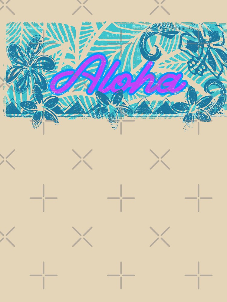 Vintage Distressed Inked Aloha Banner by sunnthreads