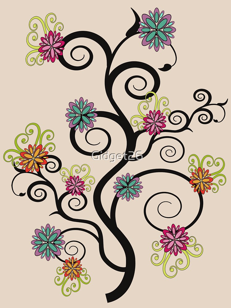 Swirly Flower Tree by Gidget26